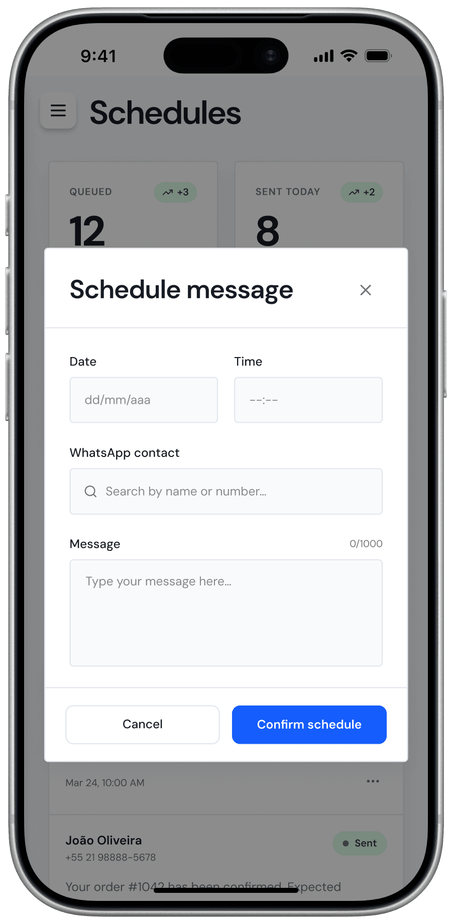 Wasteroid app interface on mobile